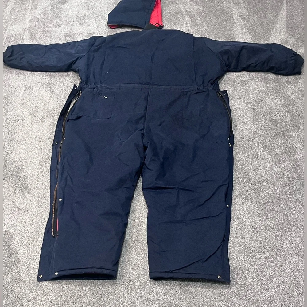 Men's Navy Insulated Coveralls Work Suit - Size 5XL - Picture 10 of 16
